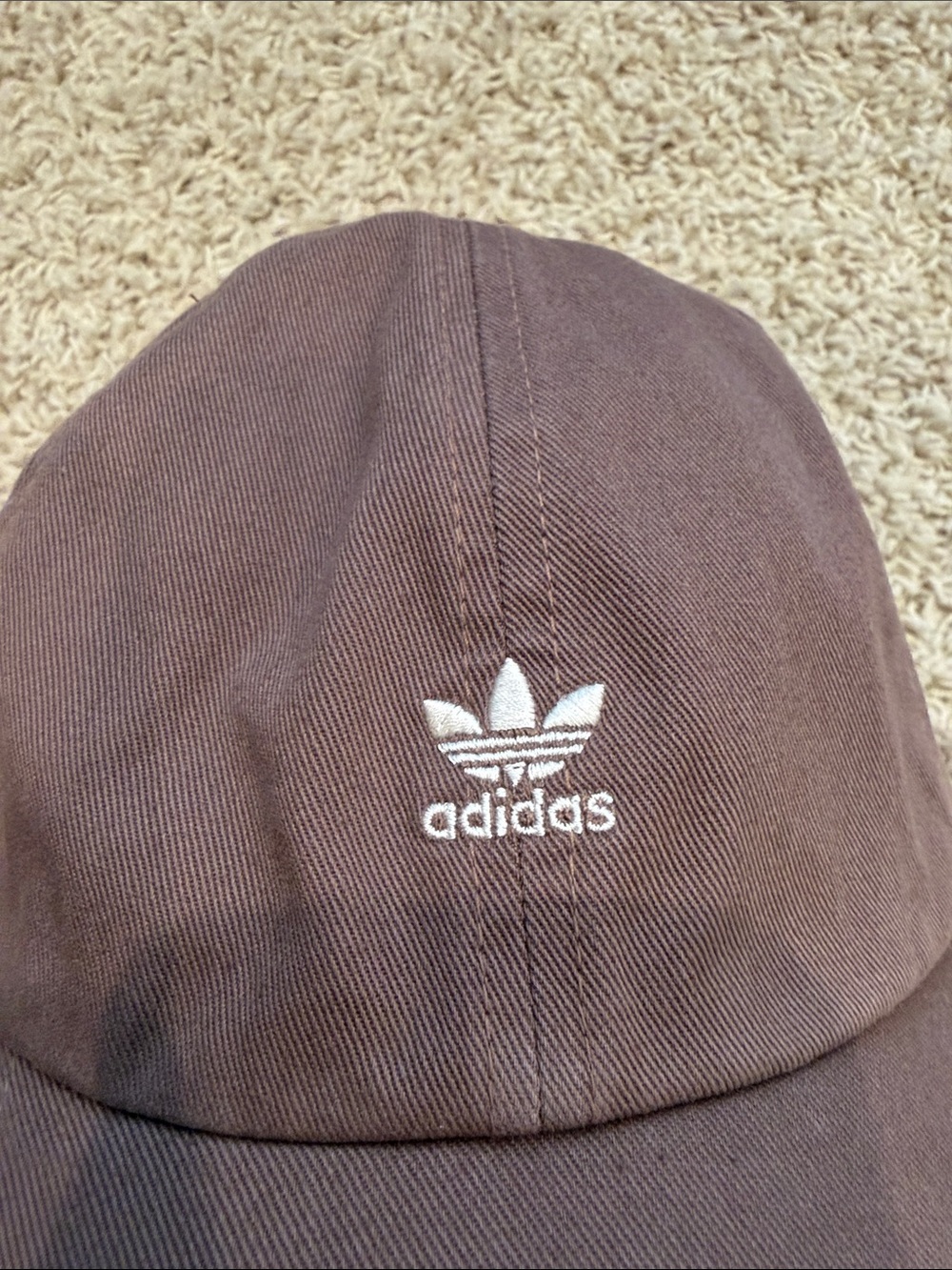 Adidas brown logo hat!!